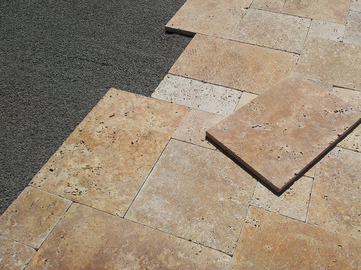 Natursteinplatten mit 2 cm Stärke verlegen stonenaturelle